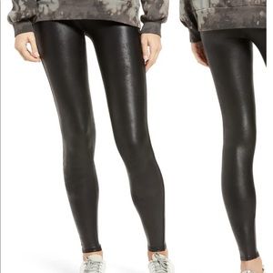 Pleather black leggings, never worn were too small when gifted to me.